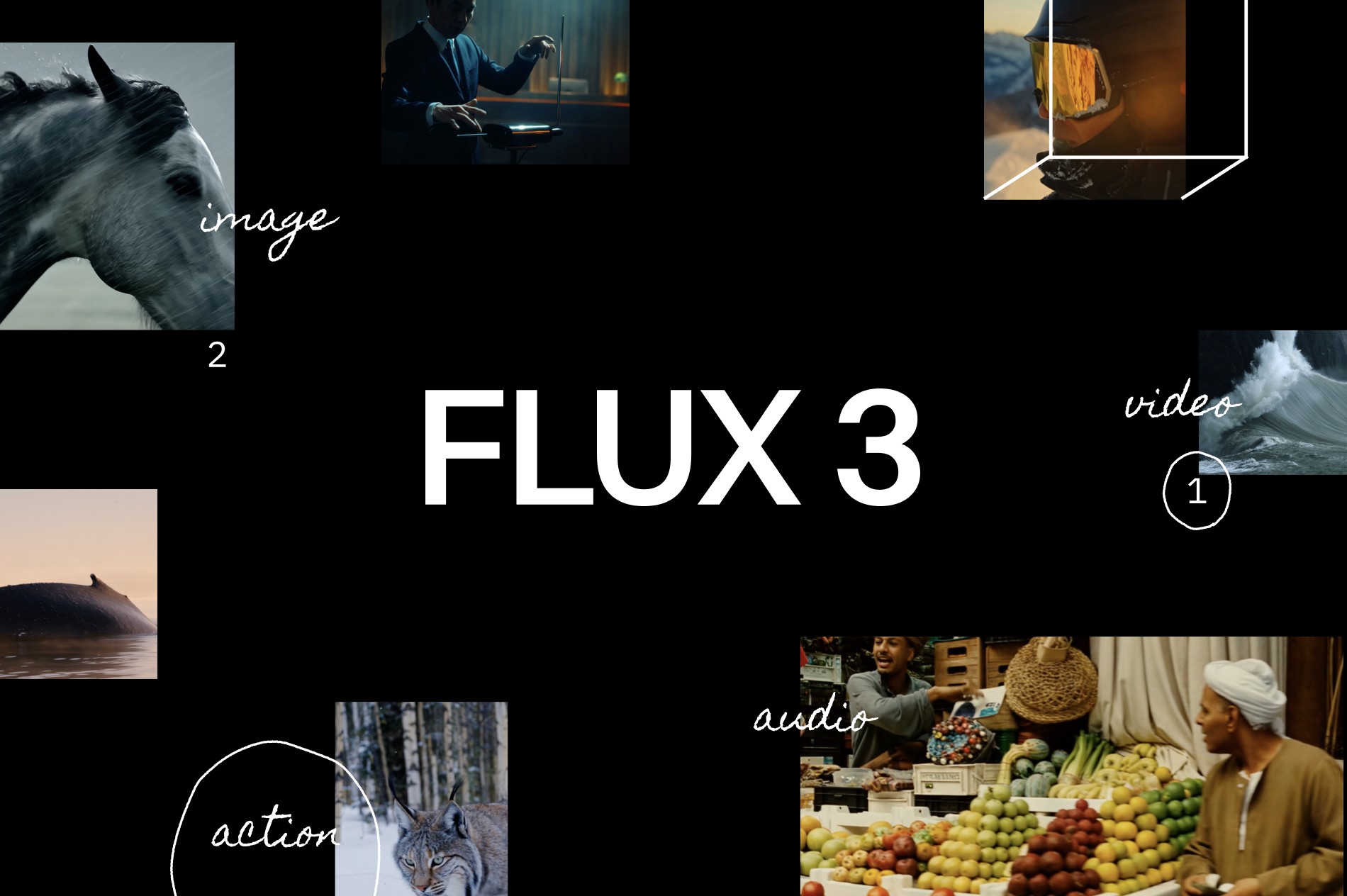 Official FLUX 3 announcement visual from Black Forest Labs