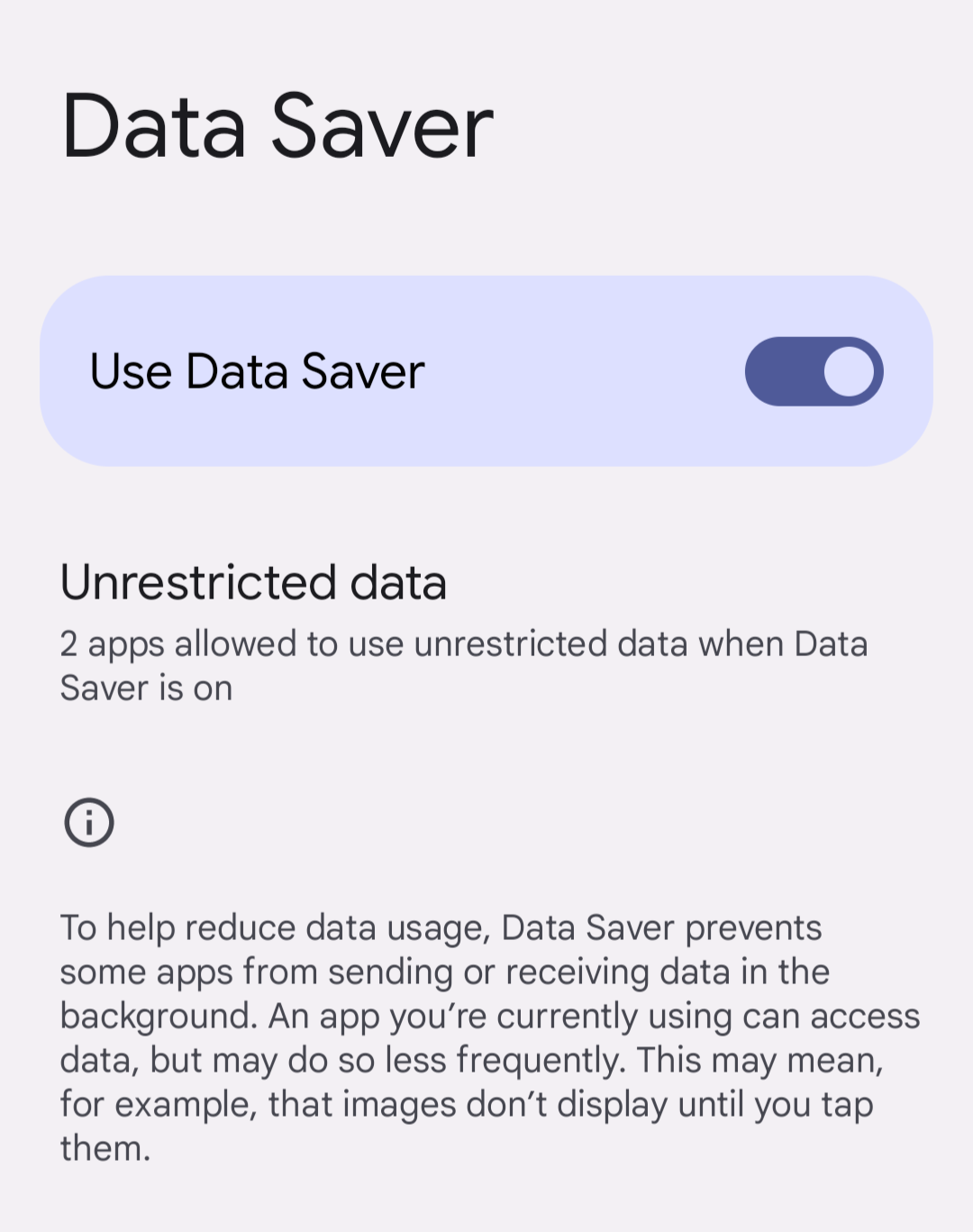 خيار Data Saver في أندرويد لتوفير بيانات eSIM أثناء السفر