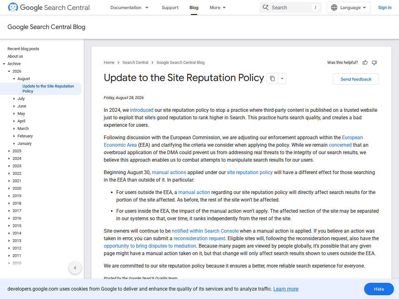 Google's Parasite SEO Policy Split Takes Effect August 30, 2026: What Publishers Need to Know