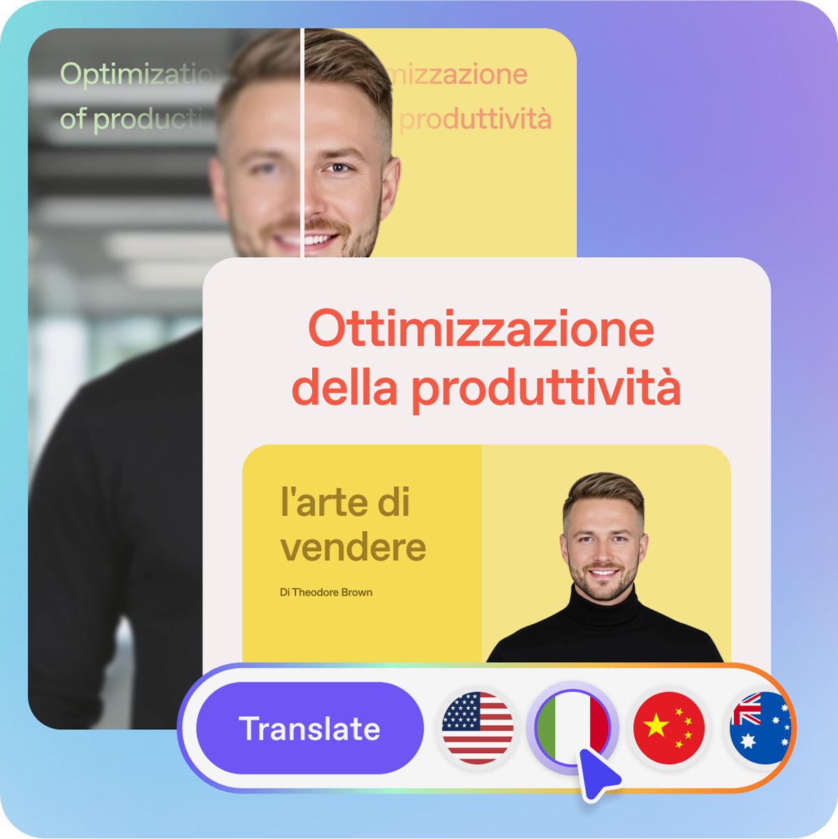 HeyGen video translate: one avatar localized into multiple languages
