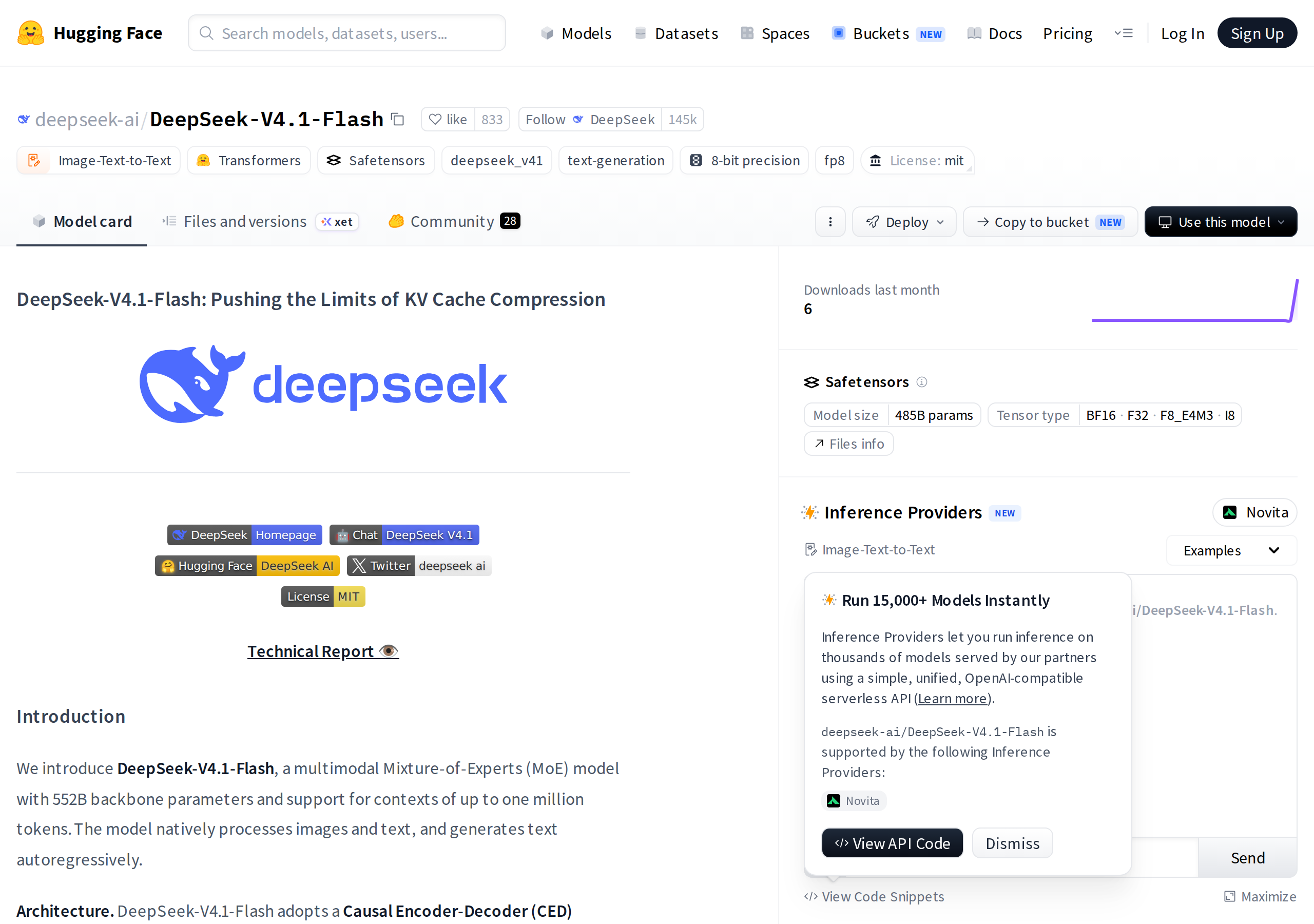 DeepSeek V4.1 Flash: 1M-Token Context, MIT Weights — and V4 Pro Retiring