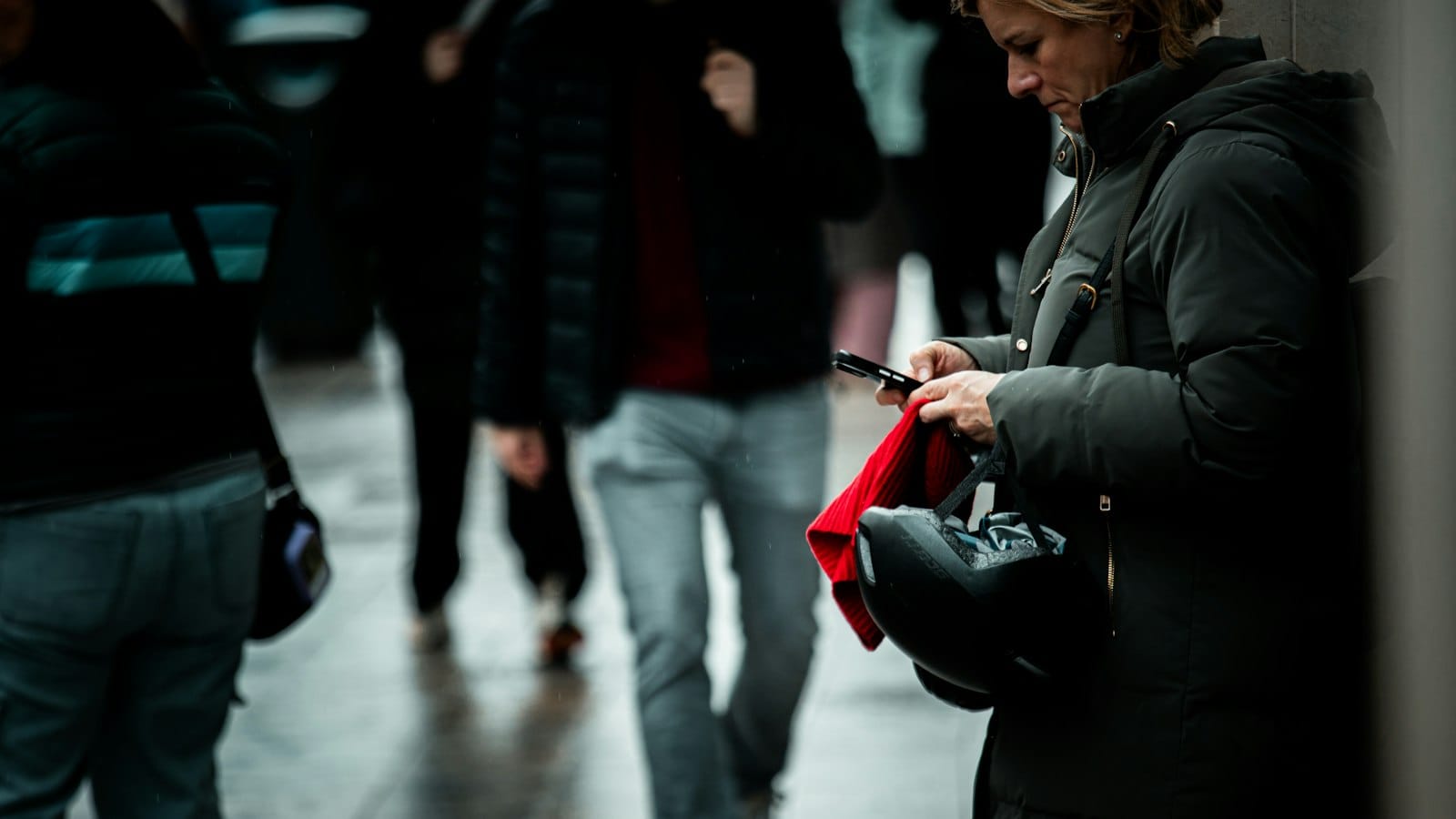 A business listing card on Google Maps in front of a searching customer