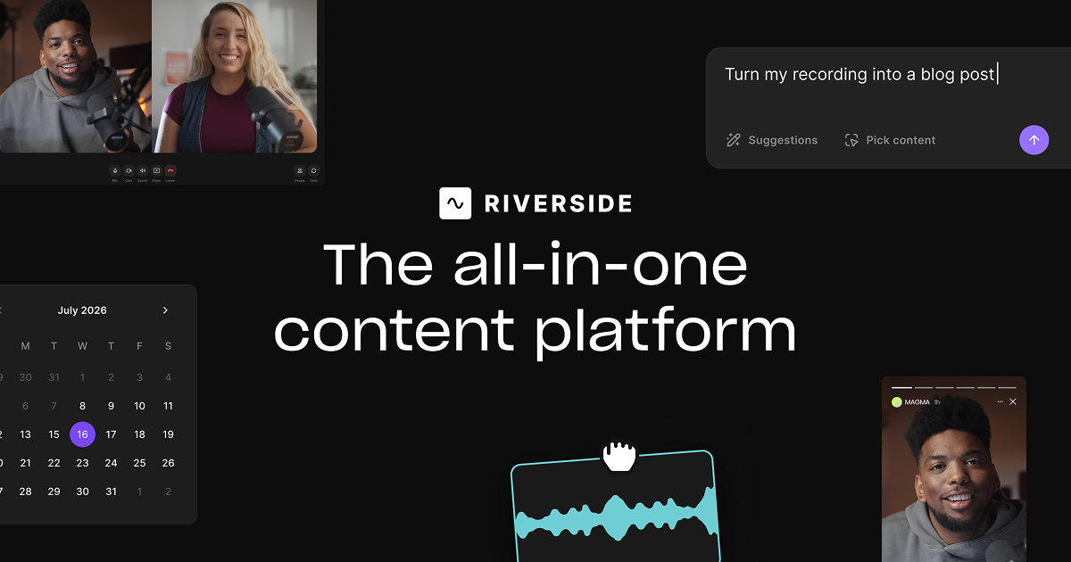 Riverside official remote recording studio