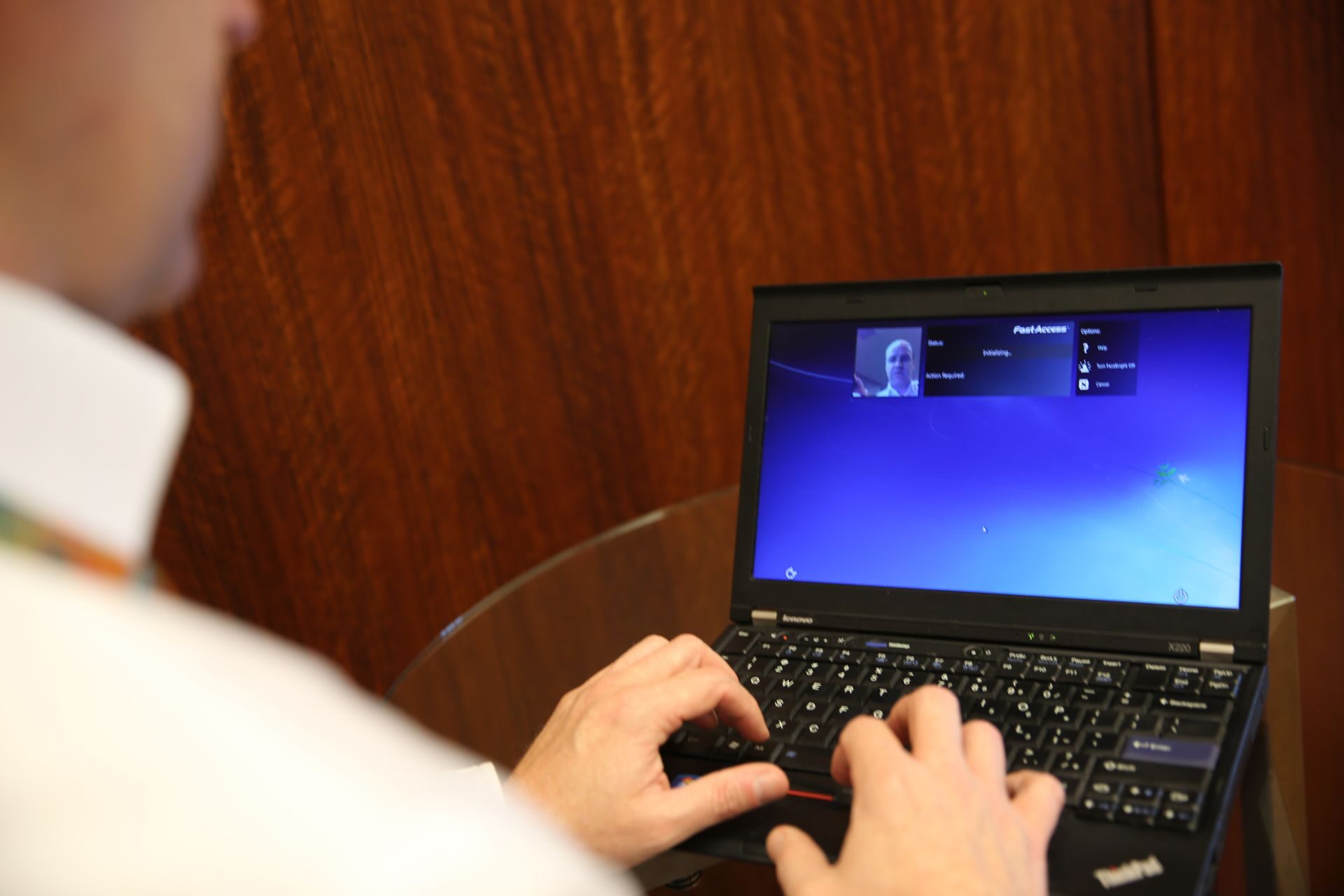 laptop screen with website user interface