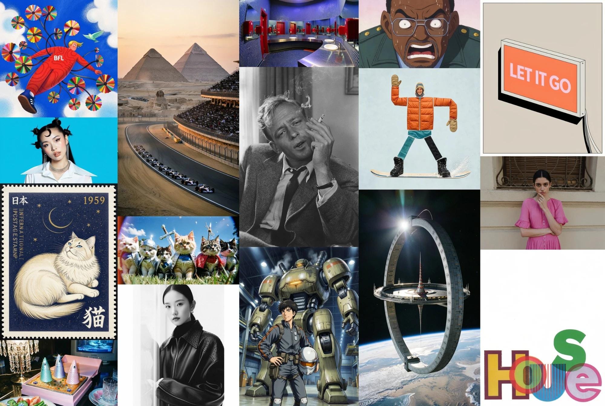 Official output collage from the FLUX 3 Image Klein release