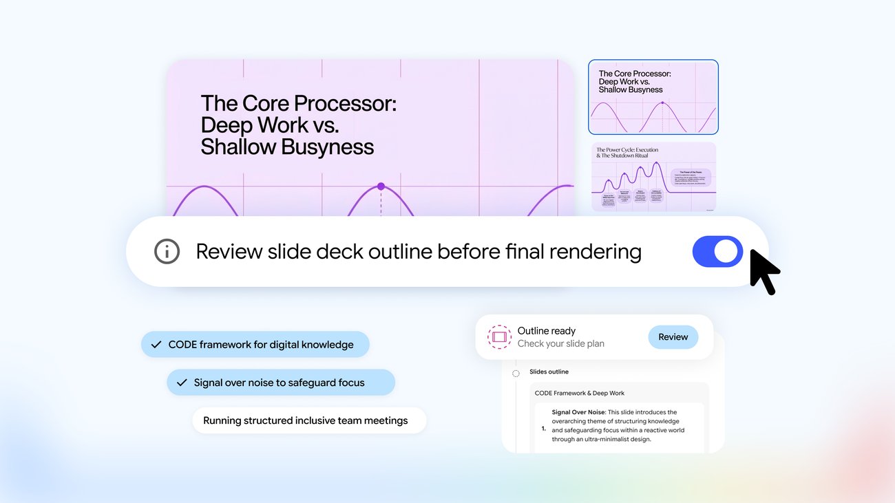 Gemini Notebook Now Lets You Edit Slides and Video Overviews Before They Render