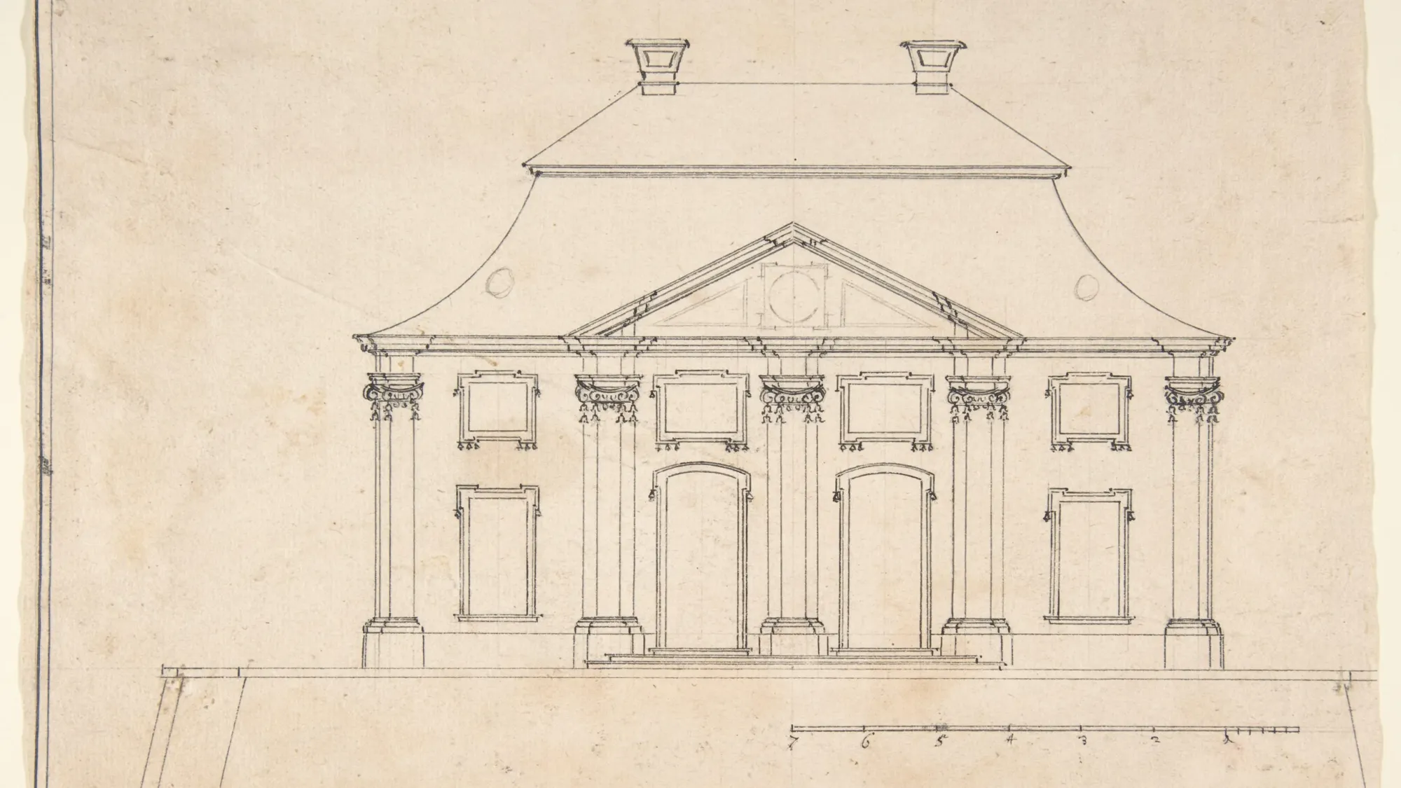 Official Ideogram example: hand-drawn elevation to photoreal render
