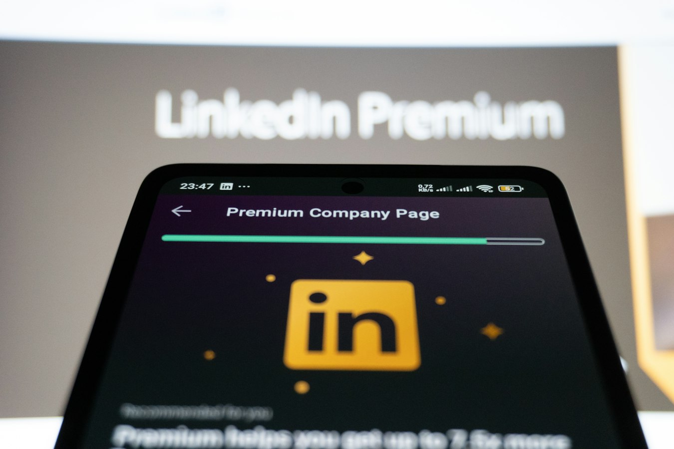 Premium subscription screen on a phone