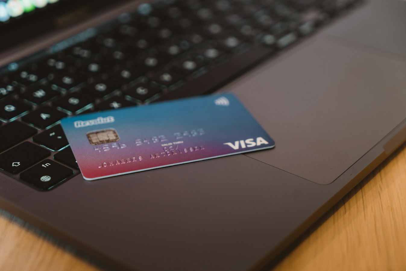 Paying with a card on a phone