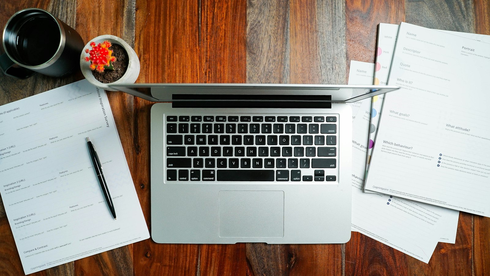 Preparing a written service proposal at a desk