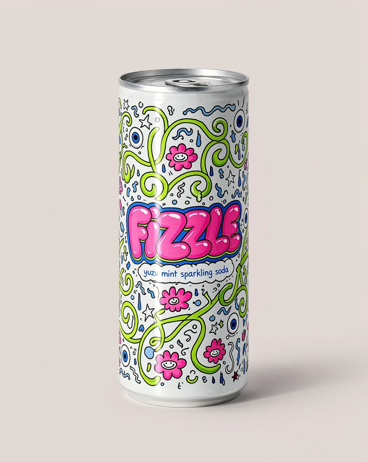A soda can before editing