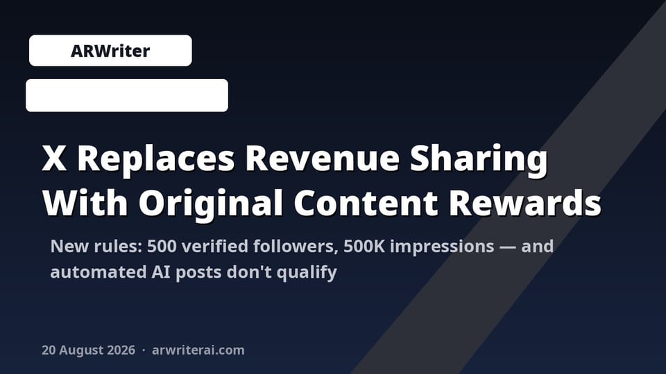 X Original Content Rewards: The Complete Guide to X's New Creator Monetization Rules (2026)