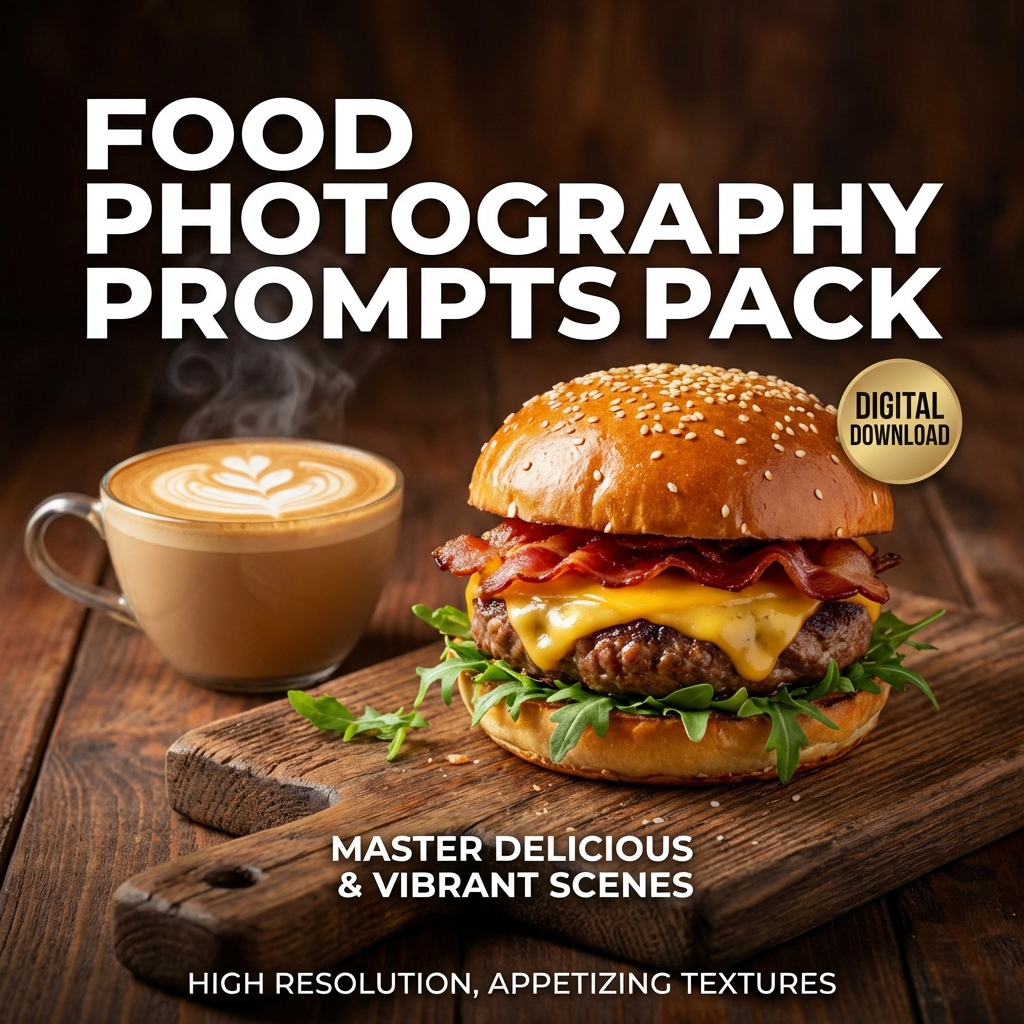 120 برومبت لتصوير منتجات المطاعم والتوصيل | السعودية والخليج